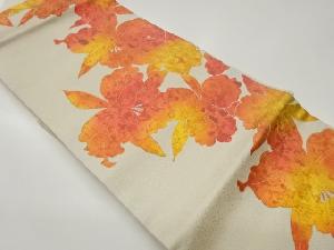 花々模様織出し名古屋帯